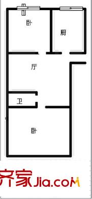 東山路社區(qū)戶型圖2室戶型圖 2室1廳1衛(wèi)1廚