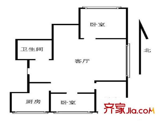 海信海安新居3室 戶(hù)型圖