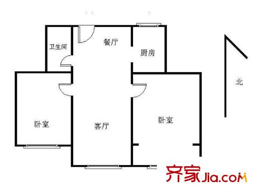 海信海安新居2室 戶(hù)型圖