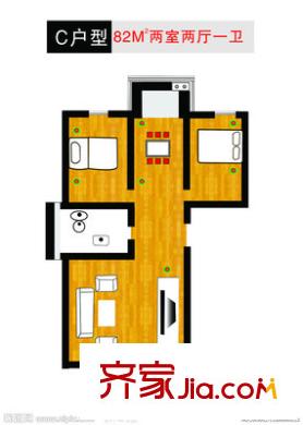 蘭東小區(qū) 3室 戶型圖