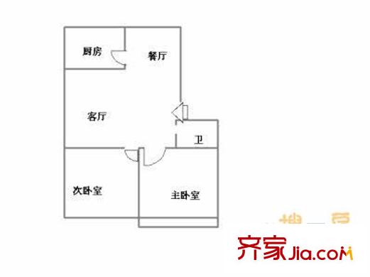 蘭東小區(qū) 2室 戶型圖