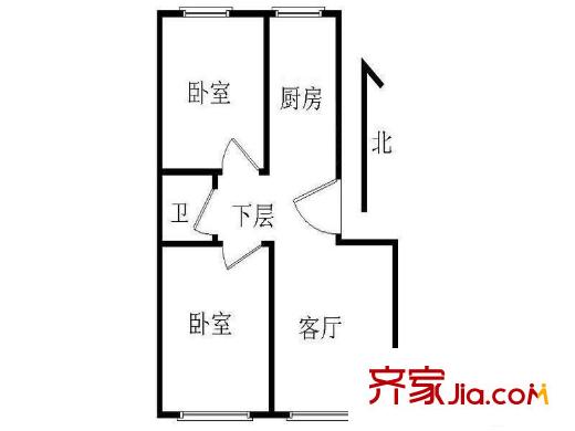 海信海安新居 2室 戶型圖