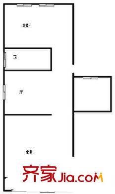 延吉路社區(qū) 2室 戶型圖