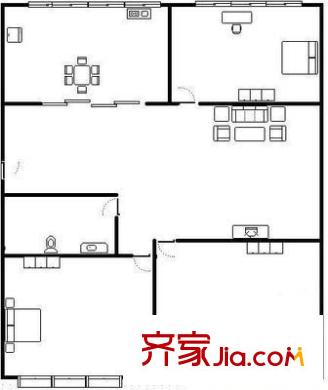 世家花園 3室 戶型圖