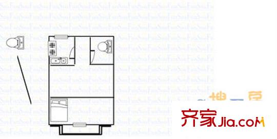 團島社區(qū)戶型圖團島小區(qū) 1室 戶型圖 1室1廳1衛(wèi)1廚