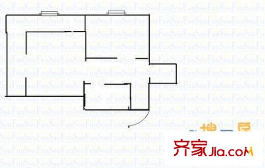 水清溝小區(qū) 2室 戶型圖