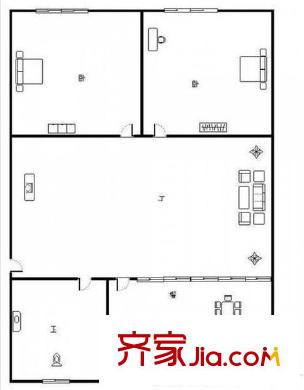 晟業(yè)家園 2室 戶型圖