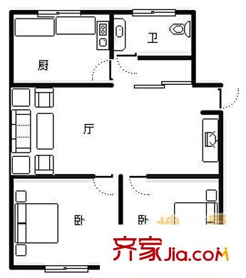 晟業(yè)家園 3室 戶型圖