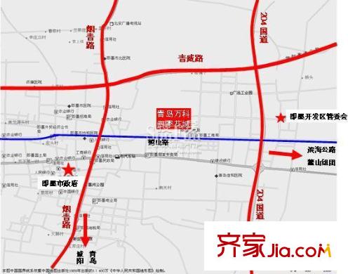 萬(wàn)科四季花城交通圖