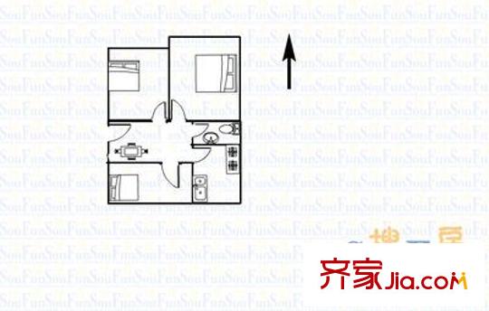 延安一路小區(qū) 3室 戶型圖