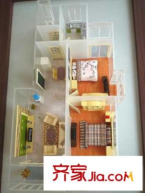 景潤花園戶型圖戶型模型 2室2廳1衛(wèi)