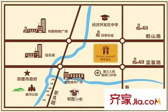 四季香邑交通區(qū)位圖