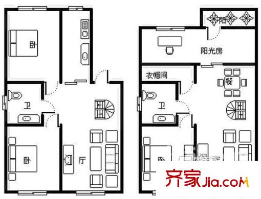 和平花園戶型圖4室戶型圖 4室2廳2衛(wèi)1廚