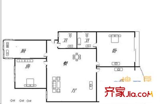 幸福家園 2室 戶型圖