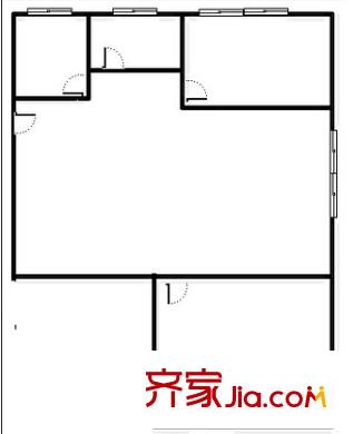 海爾京峰雅居 2室 戶型圖