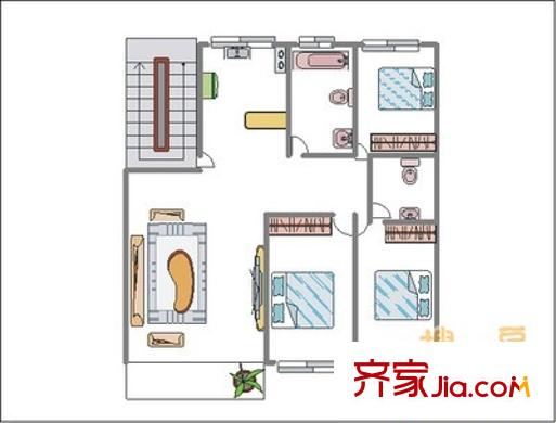 長安華福園戶型圖天一蘭亭 2室 戶型圖 3室2廳1衛(wèi)1廚