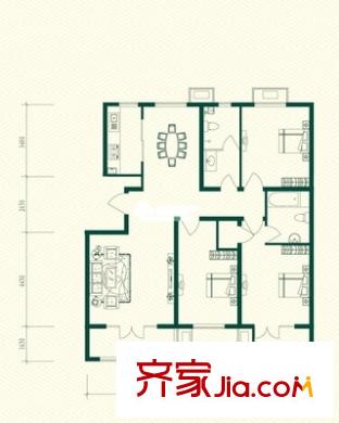 長(zhǎng)安華福園戶型圖天一蘭亭 3室 戶型圖 3室2廳2衛(wèi)1廚
