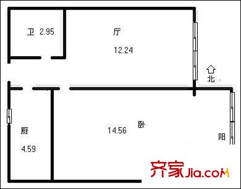 東仲小區(qū) 2室 戶型圖