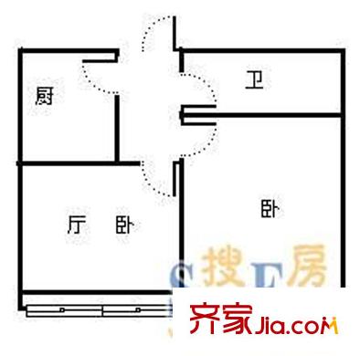 東仲小區(qū) 2室 戶型圖