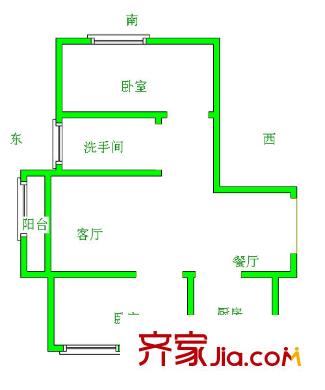 怡和嘉園 2室 戶型圖