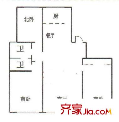 天賜良園 3室 戶型圖