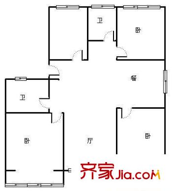 天賜良園 3室 戶型圖