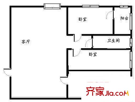 櫸林花園 2室 戶型圖