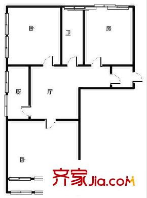 康順家園 3室 戶型圖