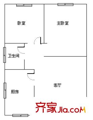 鴻泰雅園 2室 戶型圖