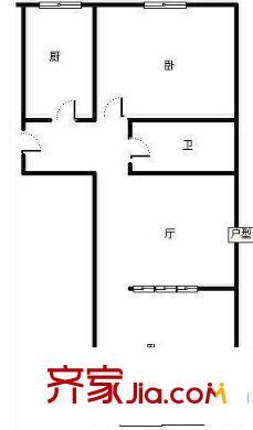 金瑞小區(qū)戶型圖2室戶型圖 2室1廳1衛(wèi)1廚