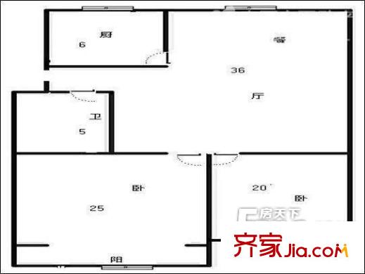 埕口路小區(qū)戶型圖2室戶型圖 2室1廳1衛(wèi)1廚