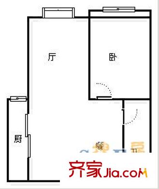 隆基家源戶型圖隆基家園 1室 戶型圖 1室2廳1衛(wèi)1廚