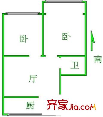 華陽路小區(qū) 2室 戶型圖