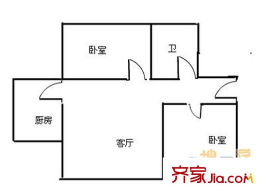 太行山路社區(qū)戶型圖太行山小區(qū) 2室 戶型圖 2室1廳1衛(wèi)1廚