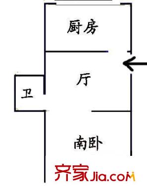 榮華小區(qū) 1室 戶型圖