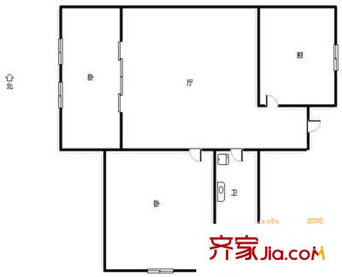 榮華小區(qū) 2室 戶型圖