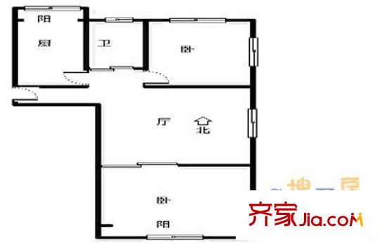 榮華小區(qū) 1室 戶(hù)型圖