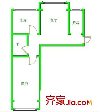 海岸馨園戶型圖2室戶型圖 2室2廳1衛(wèi)1廚