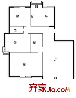 碧佛林山莊 3室 戶型圖