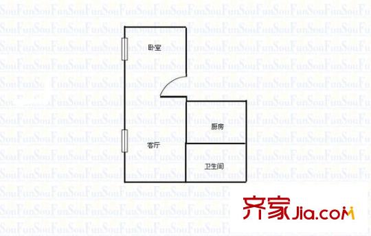 珠峰雅園 1室 戶型圖