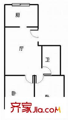 港澳新城戶型圖戶型圖 2室2廳1衛(wèi)1廚