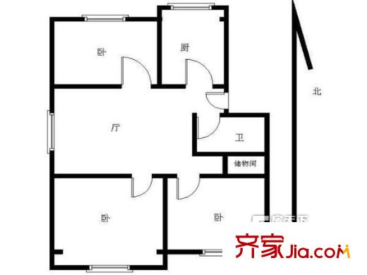 福北小區(qū)戶型圖3室戶型圖 3室1廳1衛(wèi)1廚