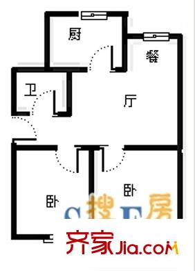 福北小區(qū) 2室 戶型圖