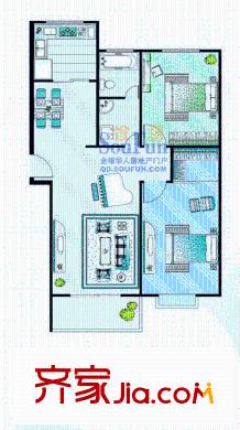 華陽慧谷戶型圖2室2廳1衛(wèi)1廚