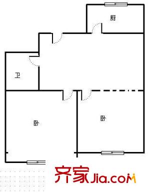華陽慧谷 2室 戶型圖