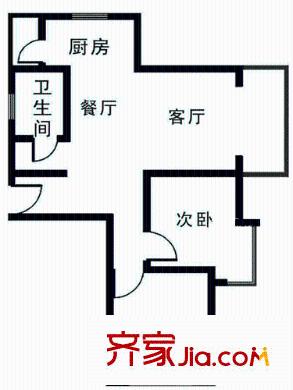 益青怡情海岸戶型圖標準層二居室 2室2廳1衛(wèi)