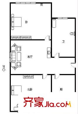 車家?guī)X小區(qū)戶型圖車家?guī)X 2室 戶型圖 2室1廳1衛(wèi)1廚
