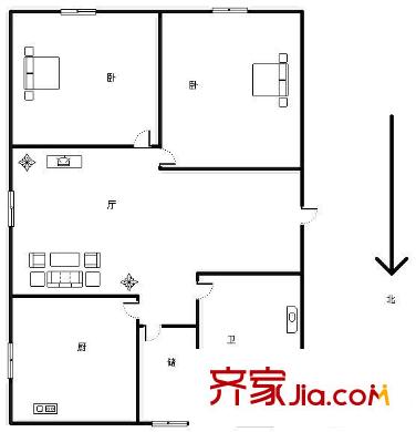 永馨苑 2室 戶型圖