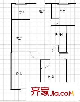 廬山小區(qū) 3室 戶型圖