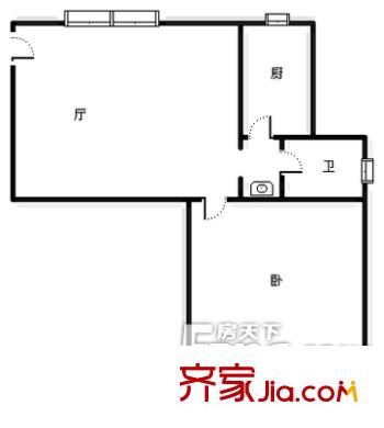 夾嶺溝小區(qū)戶型圖 戶型圖 1室1廳1衛(wèi)1廚